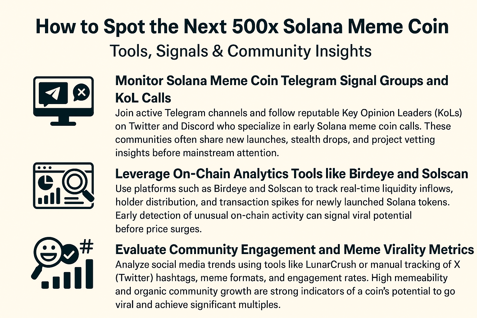 How to Spot the Next 500x Solana Meme Coin: Tools, Signals & Community Insights