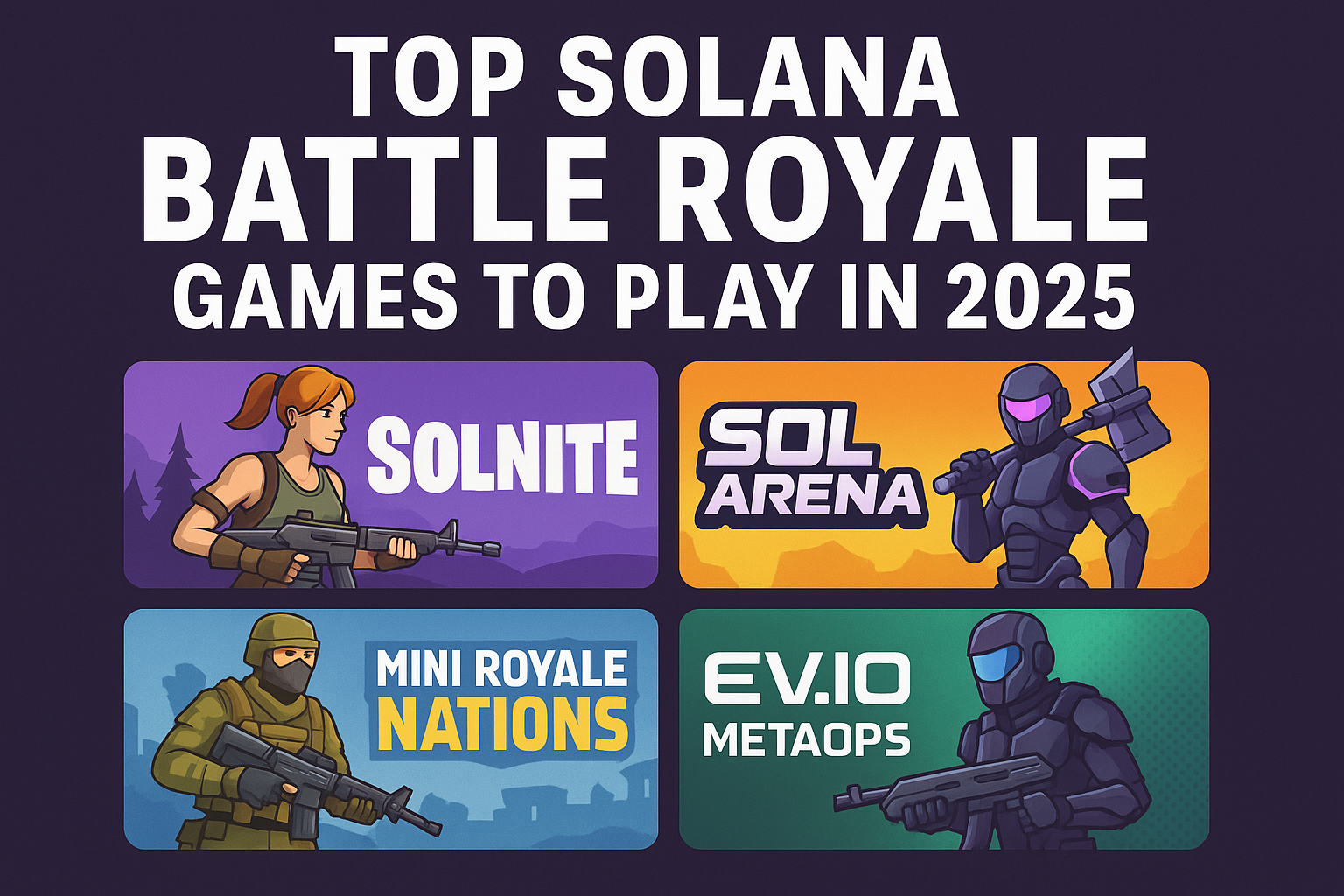 Top Solana Battle Royale Games to Play in 2025: Solnite, Sol Arena & More