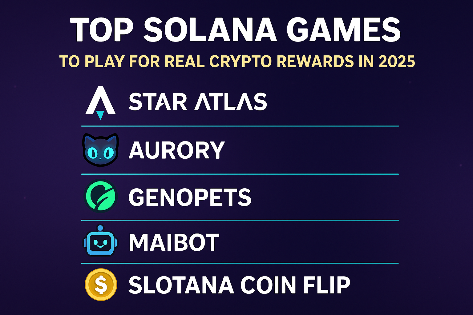 Top Solana Games to Play for Real Crypto Rewards in 2025