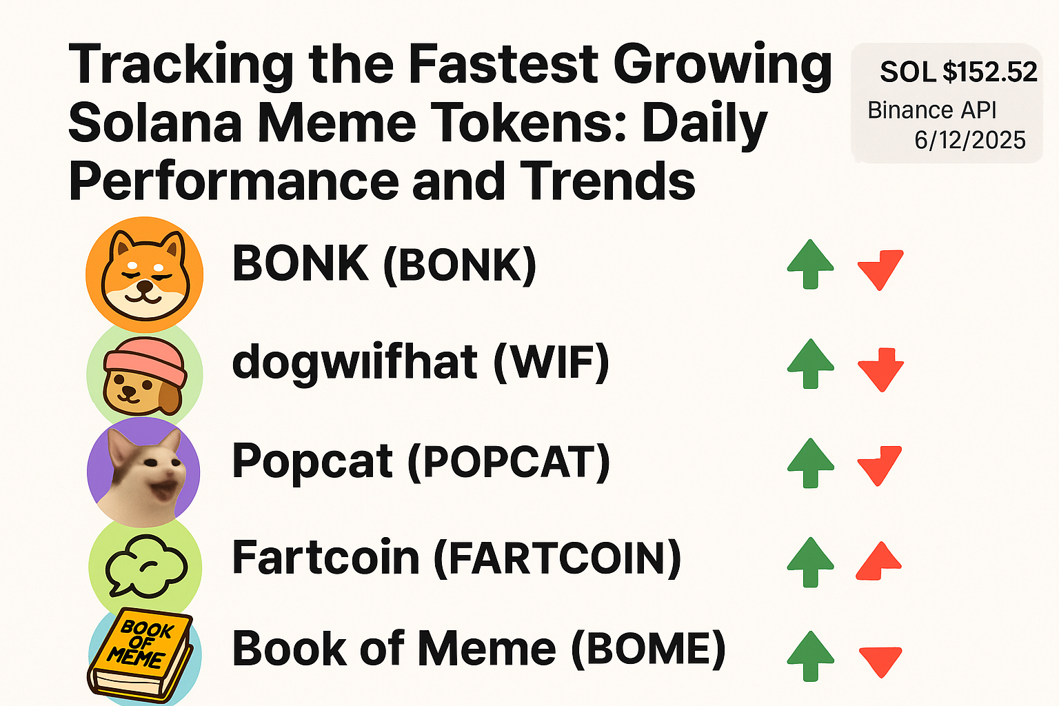 Tracking the Fastest Growing Solana Meme Tokens: Daily Performance and Trends