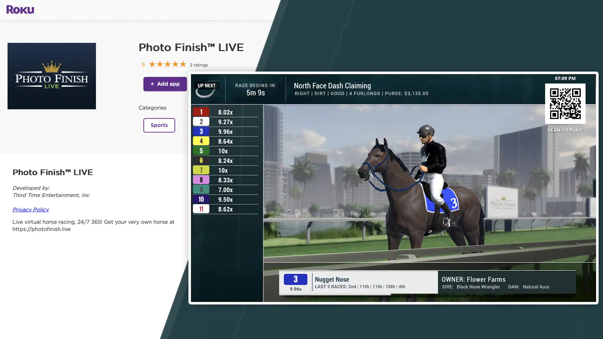 Photo Finish LIVE Solana horse racing game