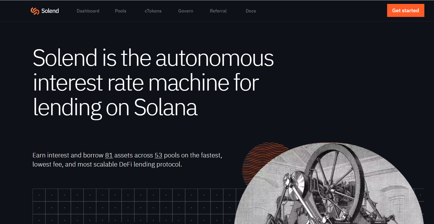 Solend Solana lending dashboard