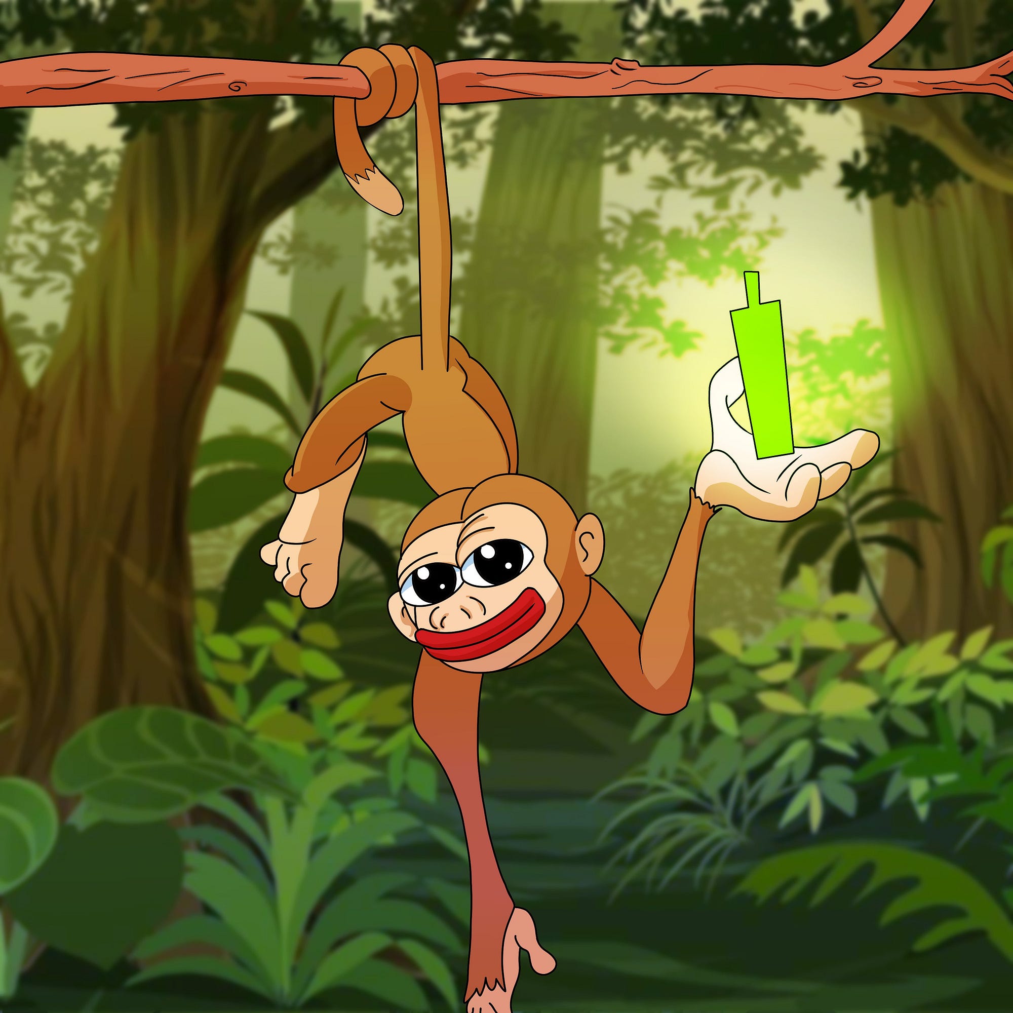 Brass Monkey Solana memecoin illustration
