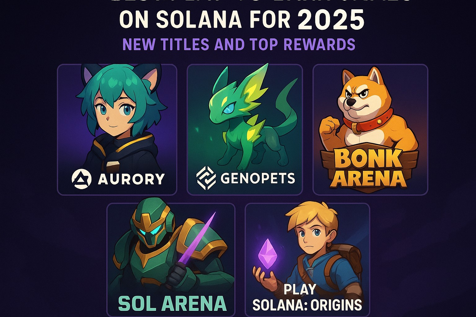 Best Play-to-Earn Games on Solana for 2025: New Titles and Top Rewards