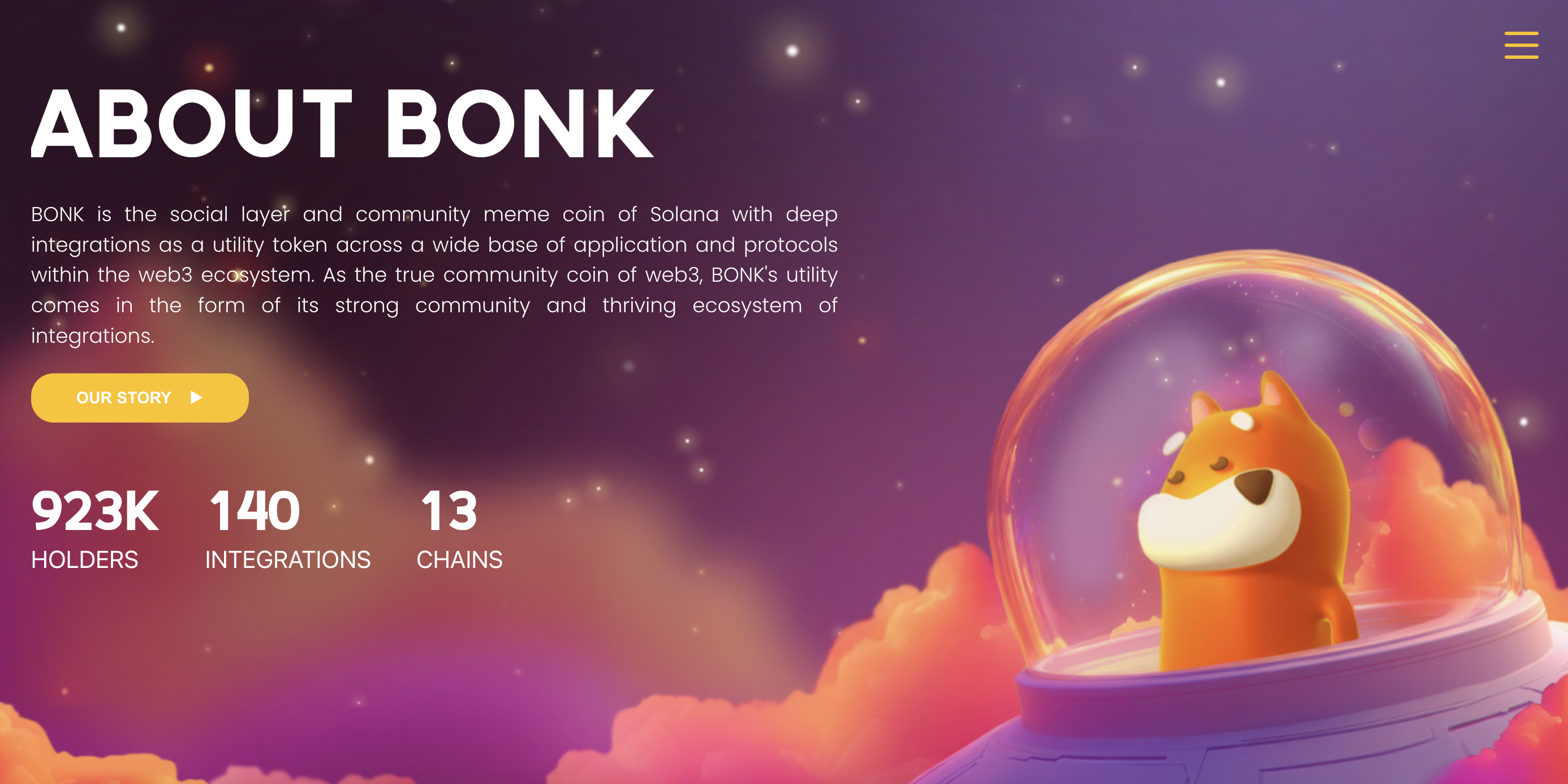 Bonk Solana memecoin logo